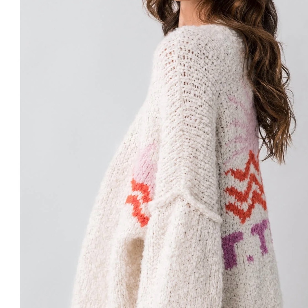 Slouchy White Cardigan Social Threads